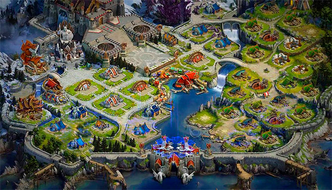 Город в игре Vikings War of Clans