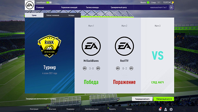 Режимы игры FIFA Online 4